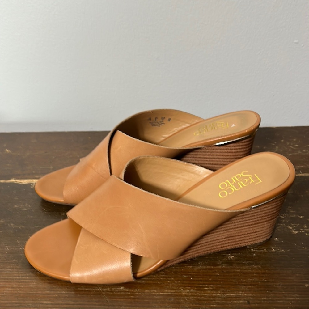 Franco Sarto Tan Wedge Sandals